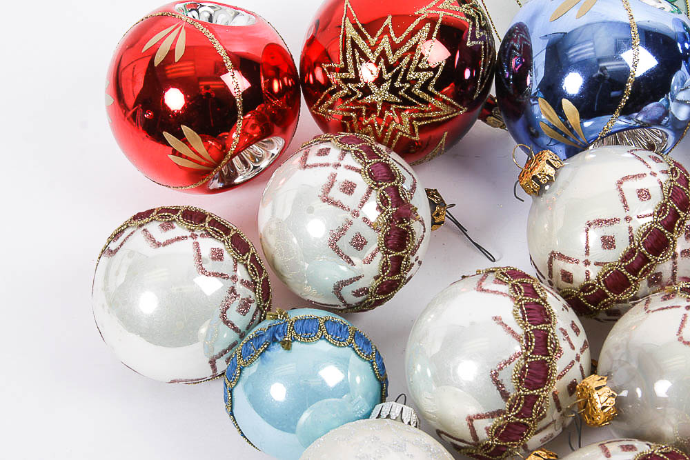 Assorted Vintage Glass Holiday Ornaments