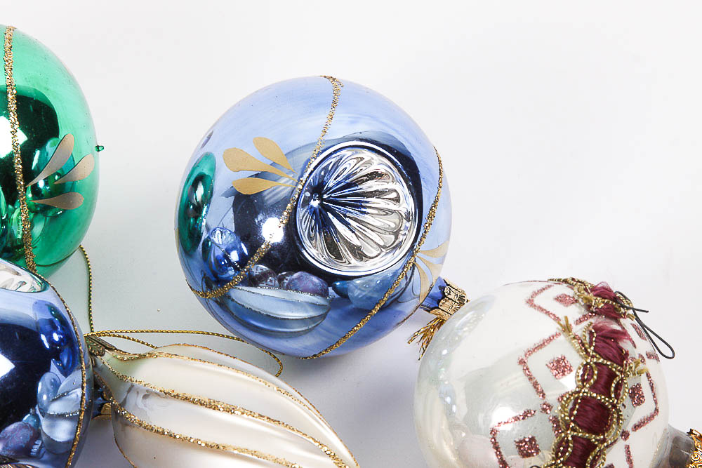 Assorted Vintage Glass Holiday Ornaments