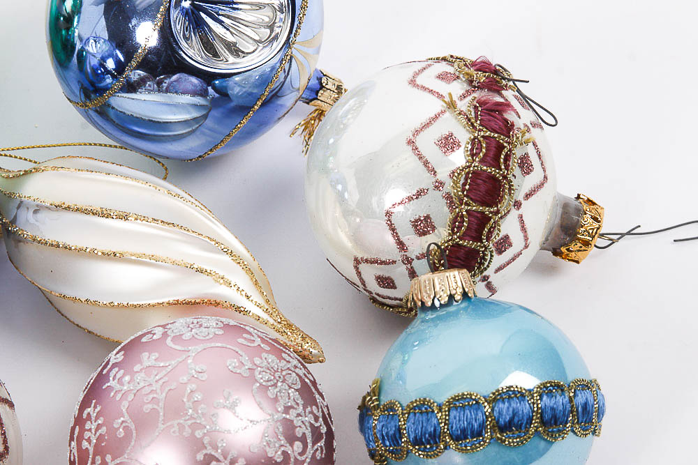 Assorted Vintage Glass Holiday Ornaments