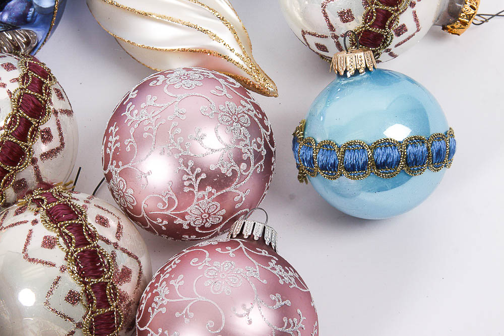 Assorted Vintage Glass Holiday Ornaments