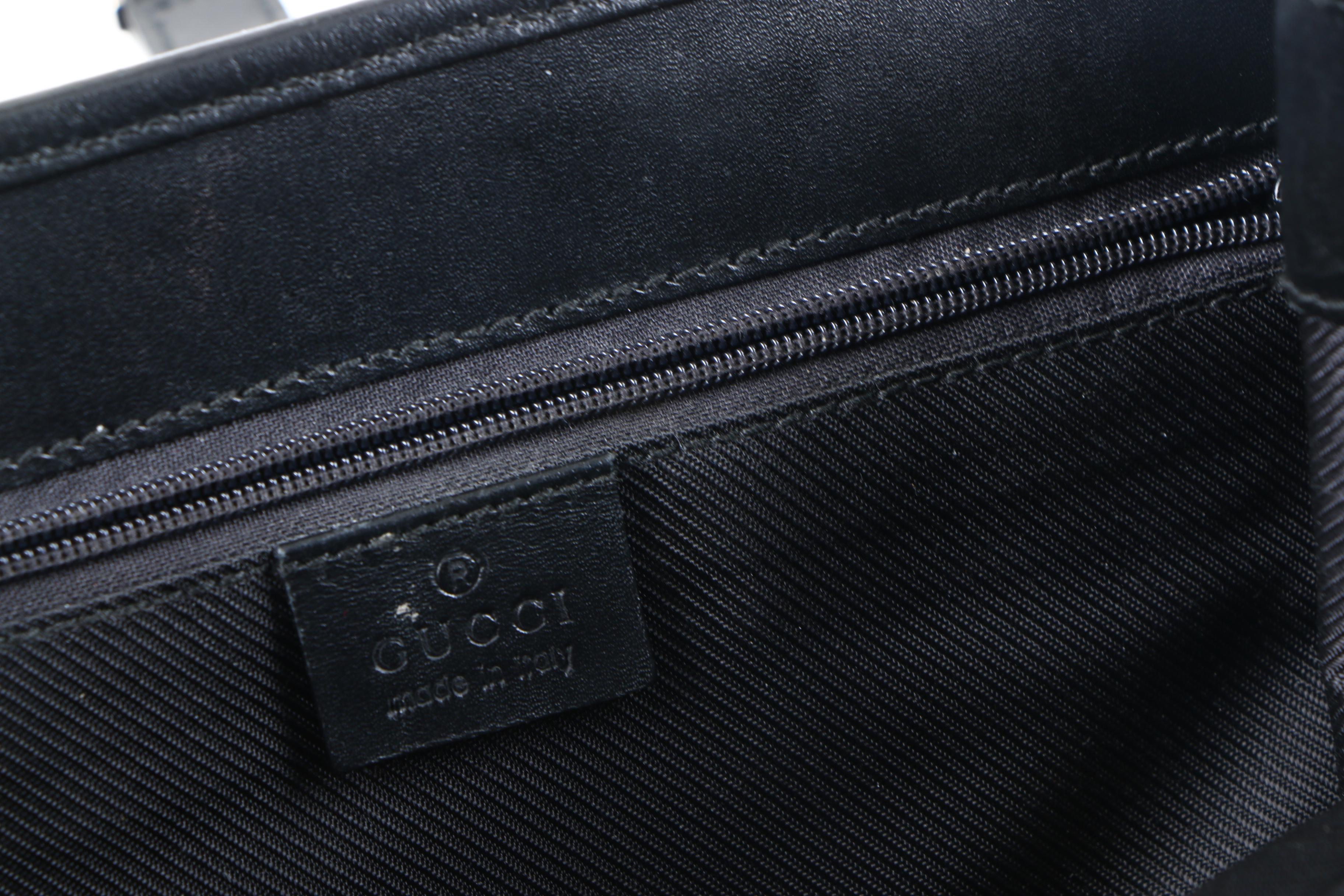 Gucci Black GG Canvas Handbag