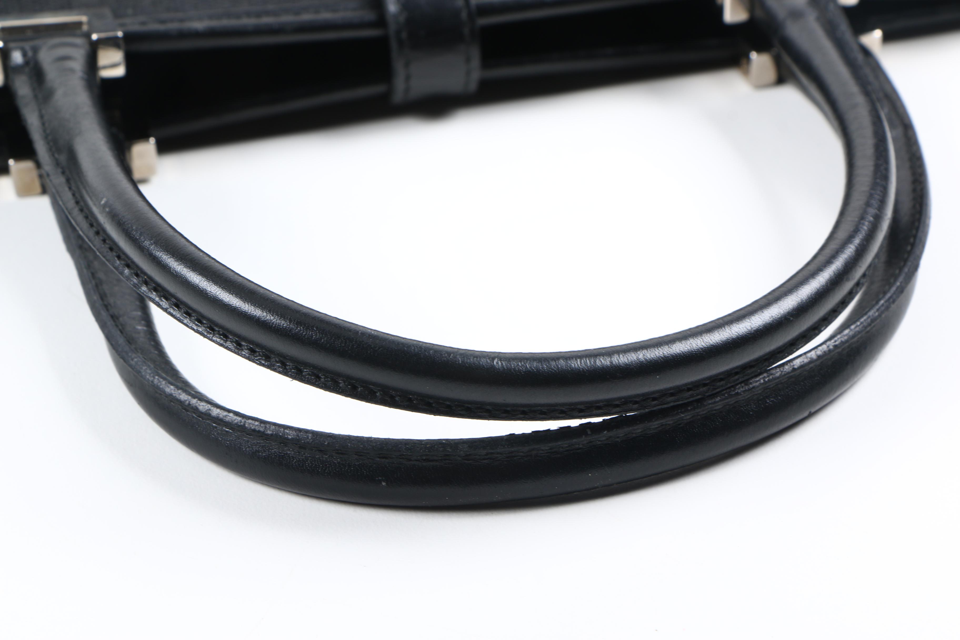 Gucci Black GG Canvas Handbag