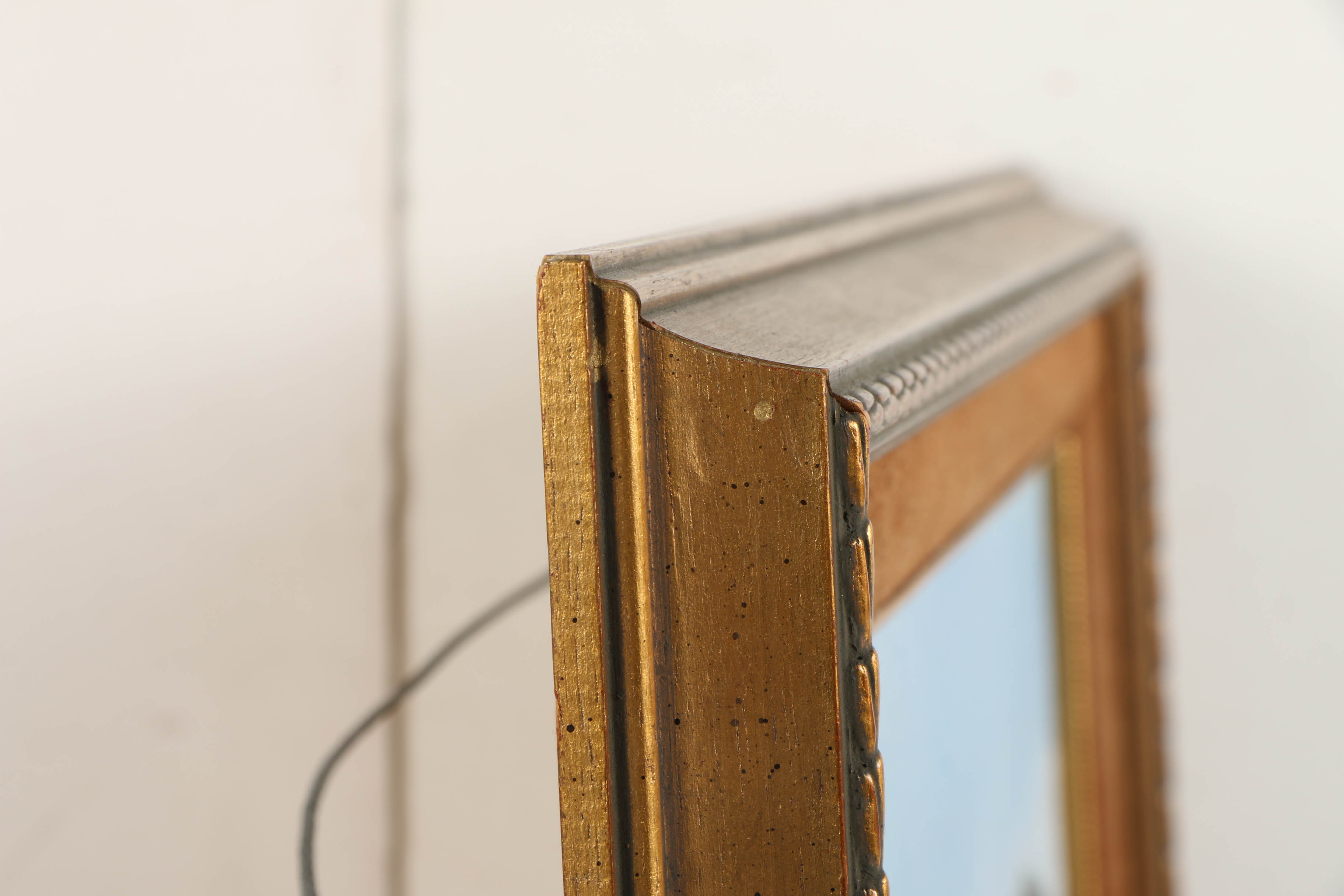 Gene Mobley Oil Painting on Burlap "Indians on Horses, Teepees"