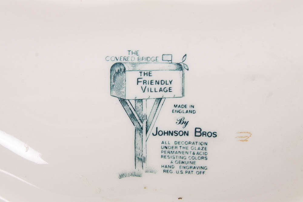 Johnson Brothers "Friendly Village" Tree Shaped Relish Platter