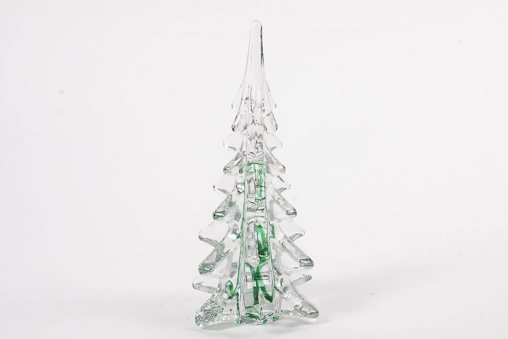 Silvestri Pressed Glass Christmas Tree Sculpture