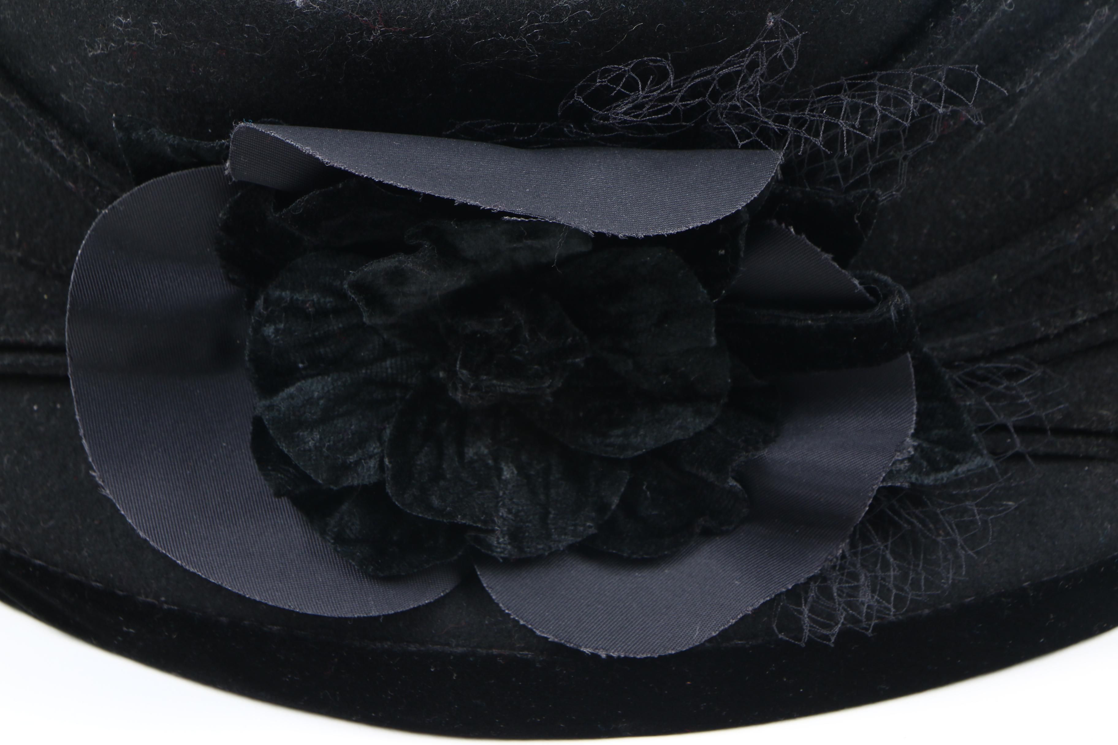 Women's Vintage Occasion Hats Including a James McQuay with Fox Fur