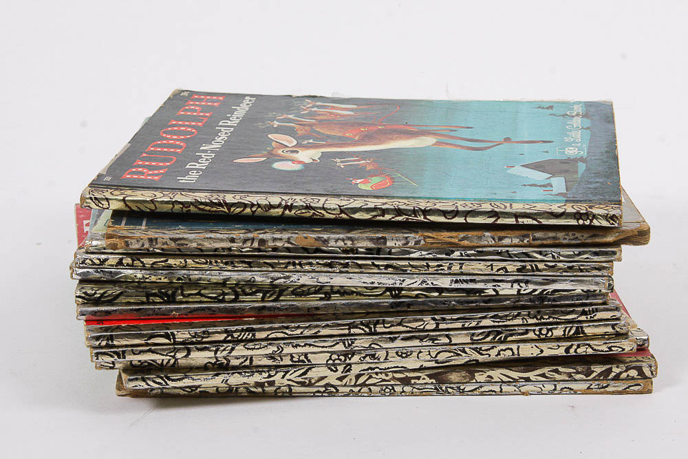 Vintage Christmas Themed Little Golden Books