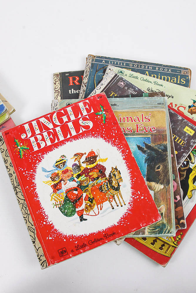 Vintage Christmas Themed Little Golden Books