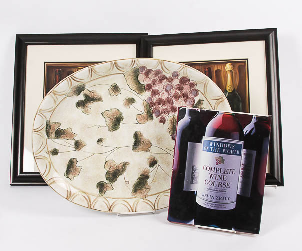 Wine Themed Book and Home Decor