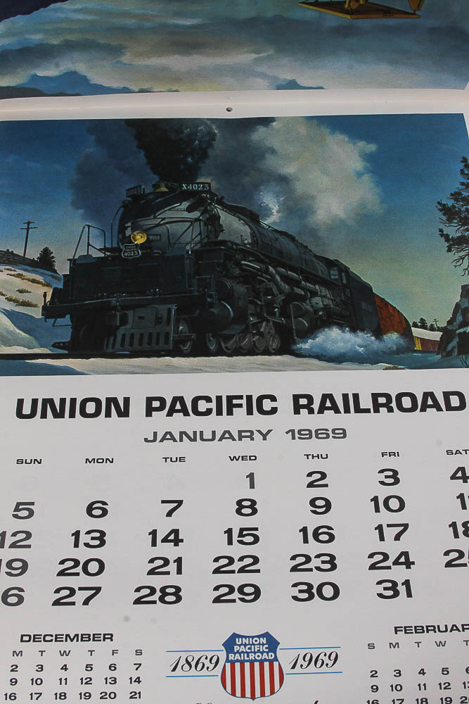1969 Union Pacific Centennial Edition Railroad Calendar