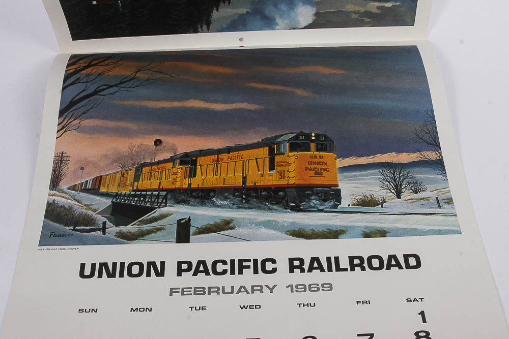 1969 Union Pacific Centennial Edition Railroad Calendar