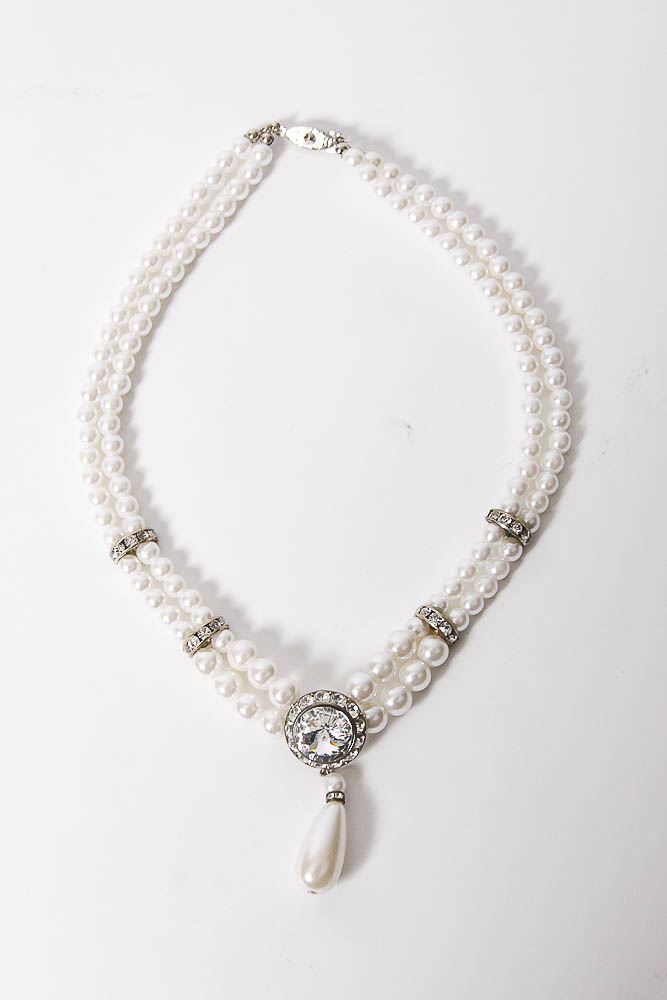 Collection of Vintage Faux Pearl and Silver Tone Costume Jewelry