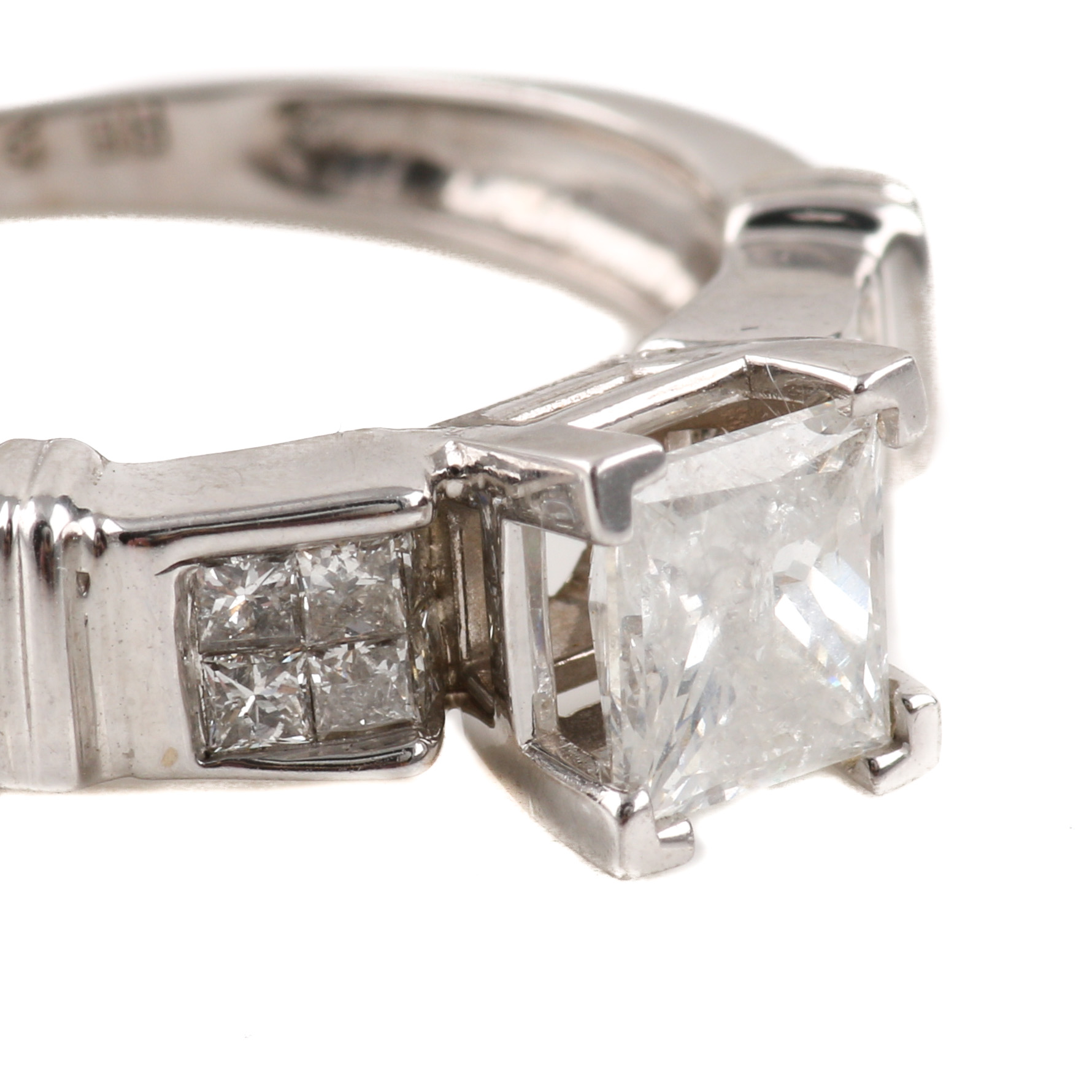 14K White Gold 1.26 CTW Diamond Ring