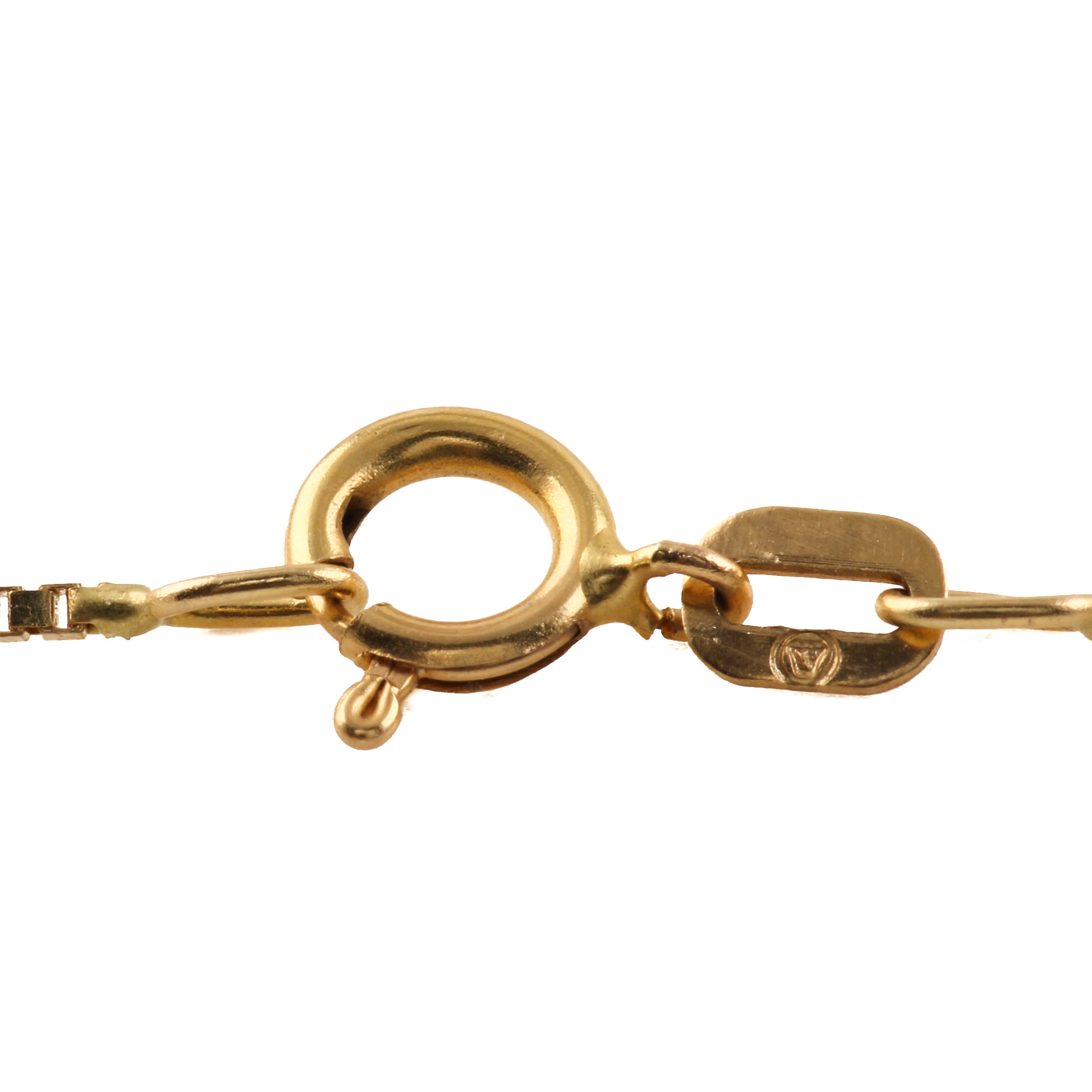 14K Yellow Gold Diamond Pendant Necklace