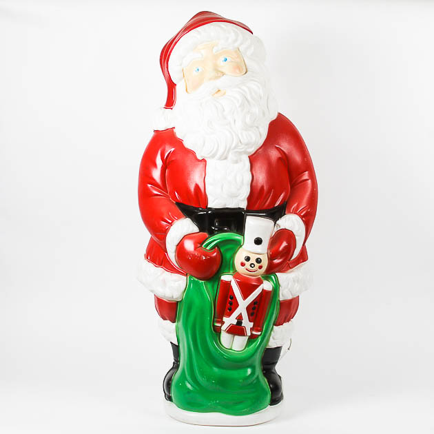 Plastic Light-Up Santa Clause Yard Statue