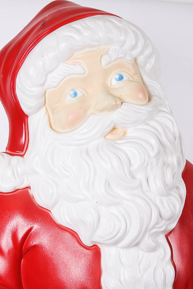 Plastic Light-Up Santa Clause Yard Statue