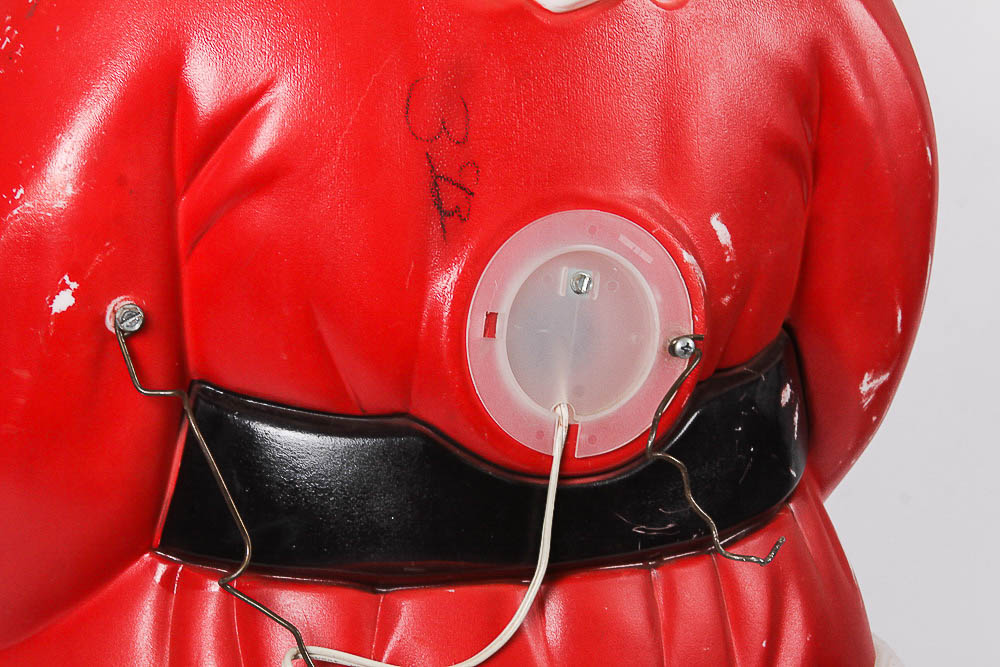 Plastic Light-Up Santa Clause Yard Statue