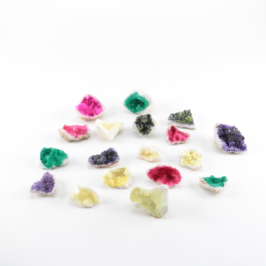 Dyed Quartz Crystal Clusters
