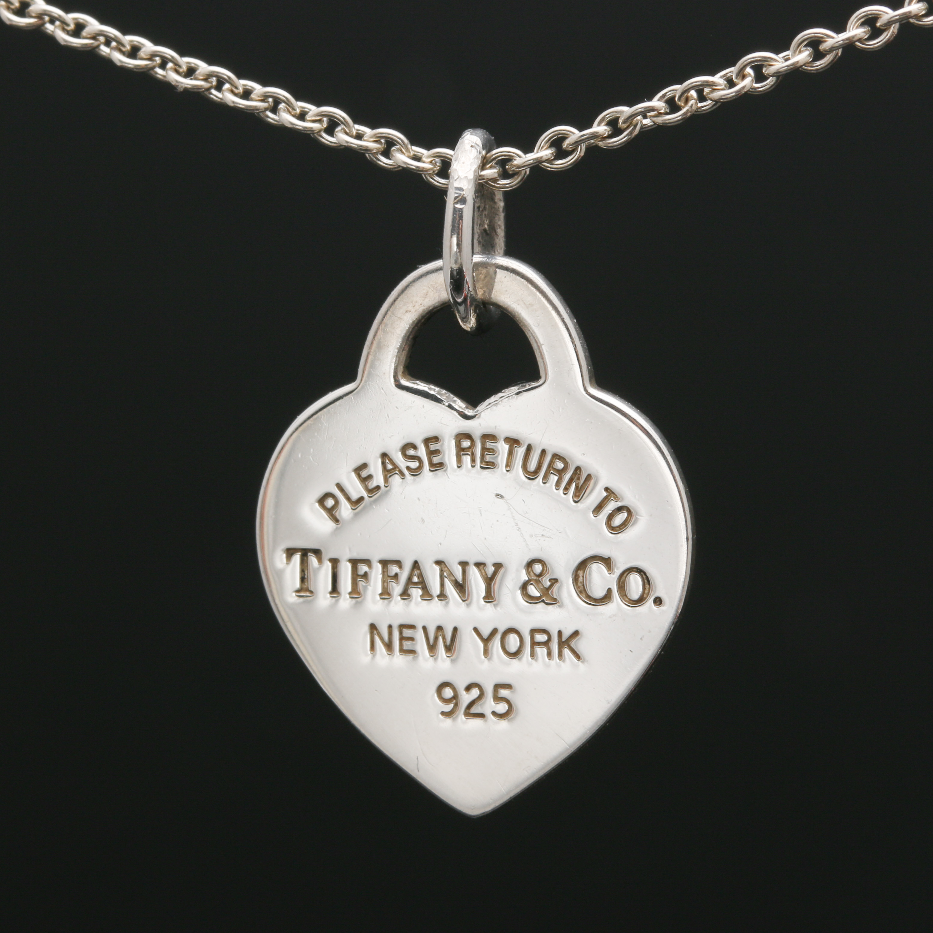 Tiffany & Co. "Return to Tiffany" Sterling Silver Pendant and Frank Gehry Chain