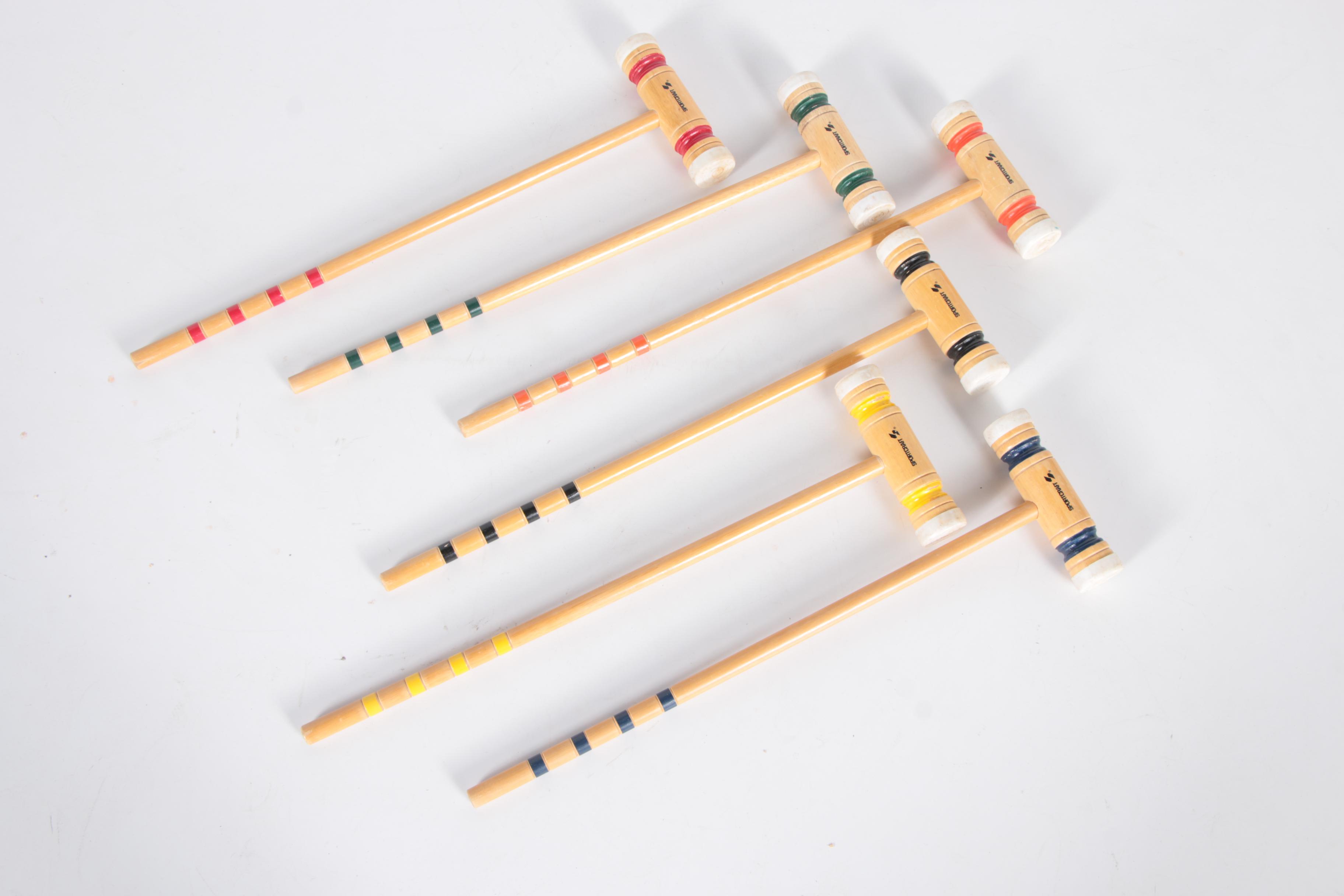 Vintage SportCraft Wooden Croquet Set