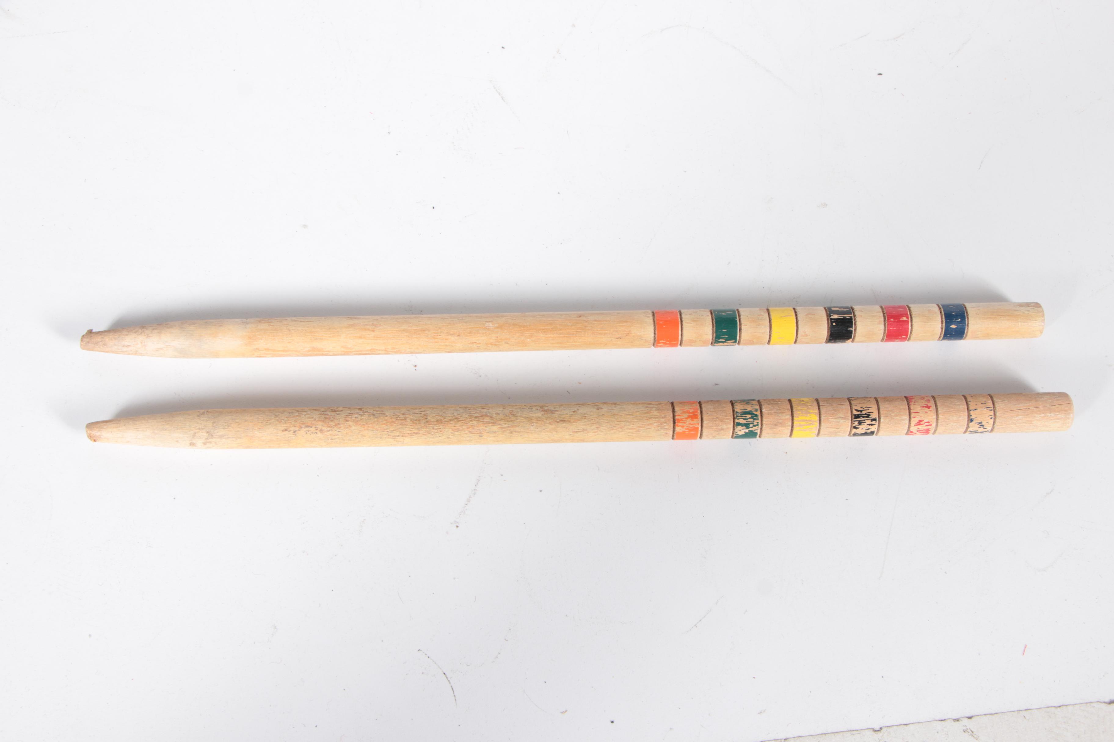 Vintage SportCraft Wooden Croquet Set