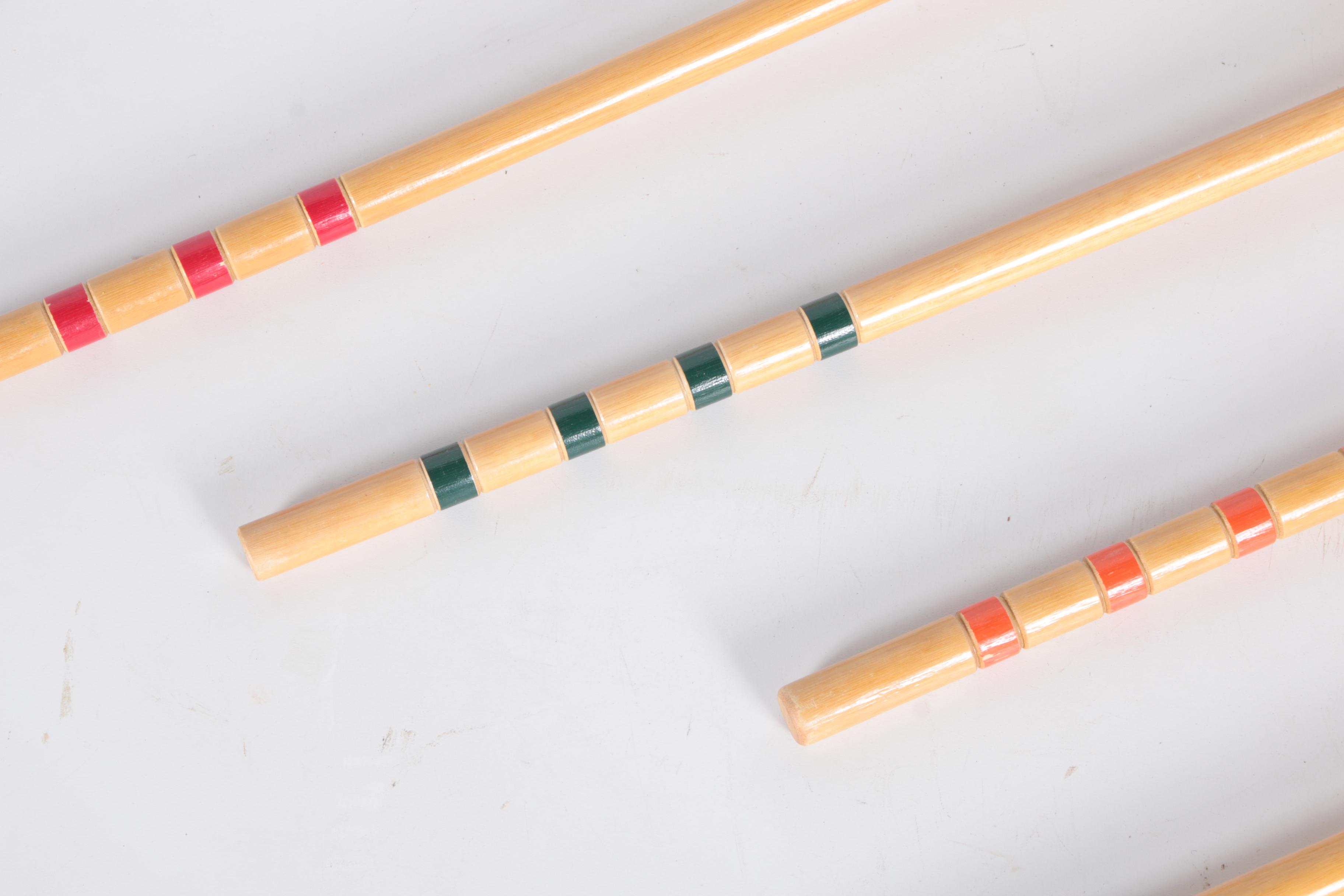 Vintage SportCraft Wooden Croquet Set