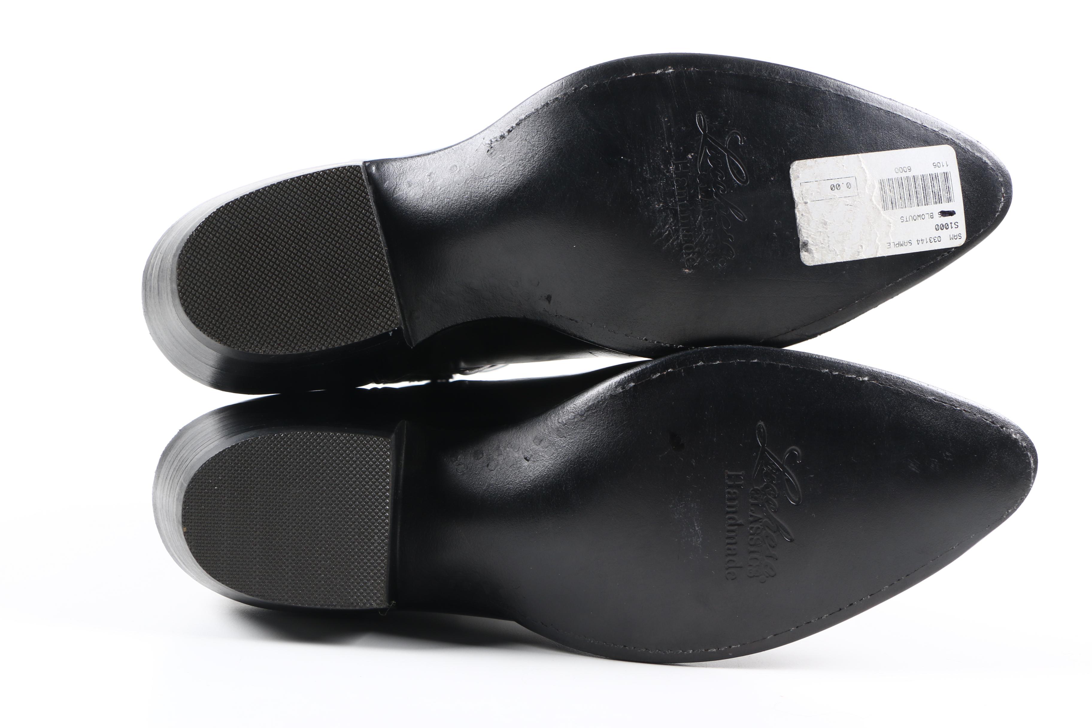 Men's Lucchese Handmade Black-Cherry Sam Leather Cowboy Boots