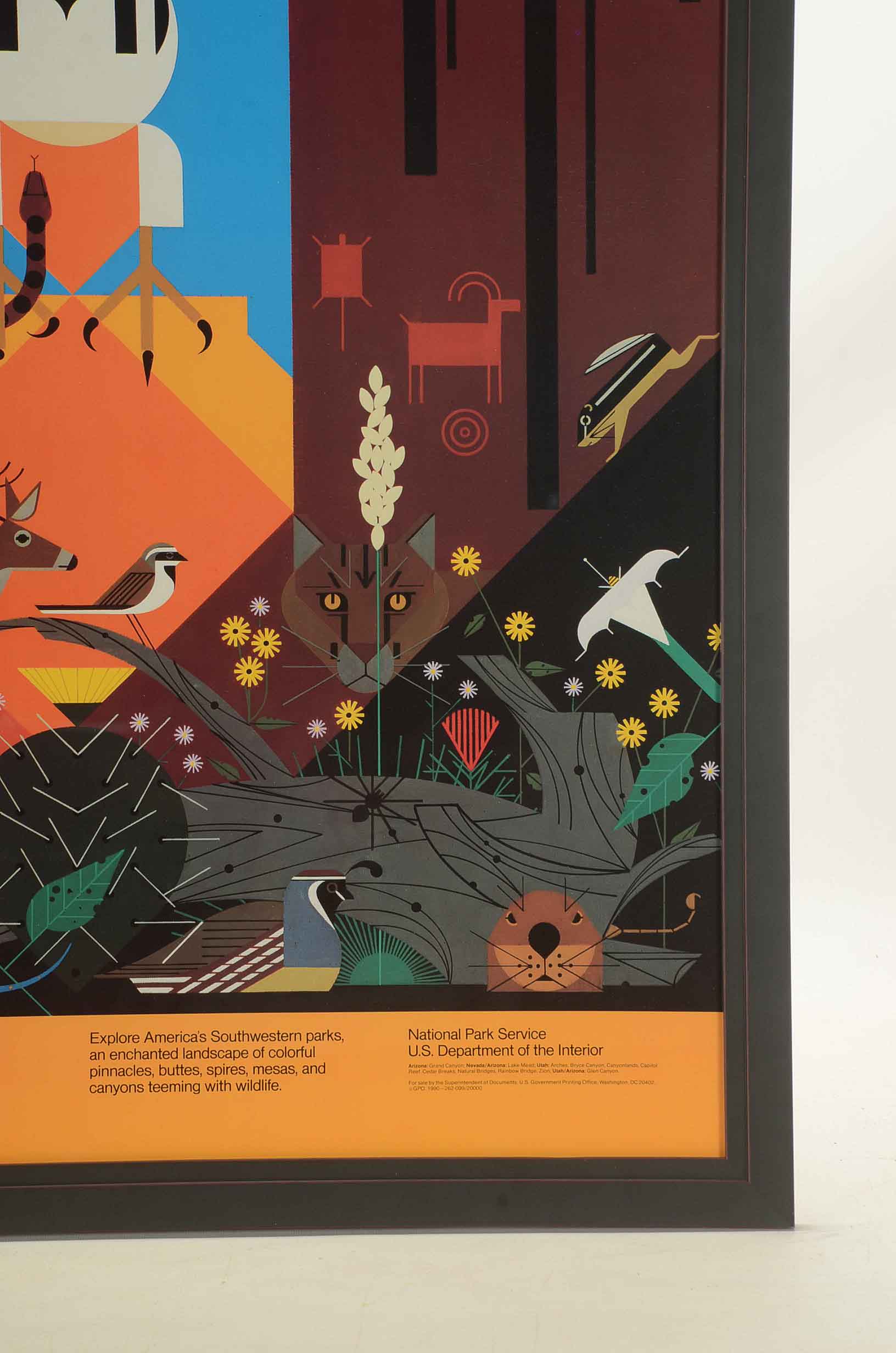Charley Harper Offset Lithograph Poster "Canyon Country"