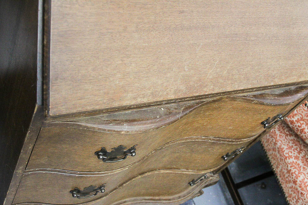 Vintage Chippendale Style Mahogany Fall-Front Desk