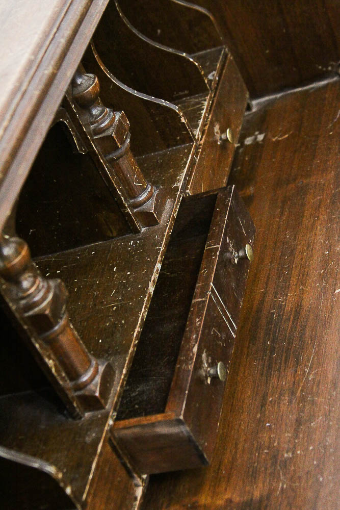 Vintage Chippendale Style Mahogany Fall-Front Desk