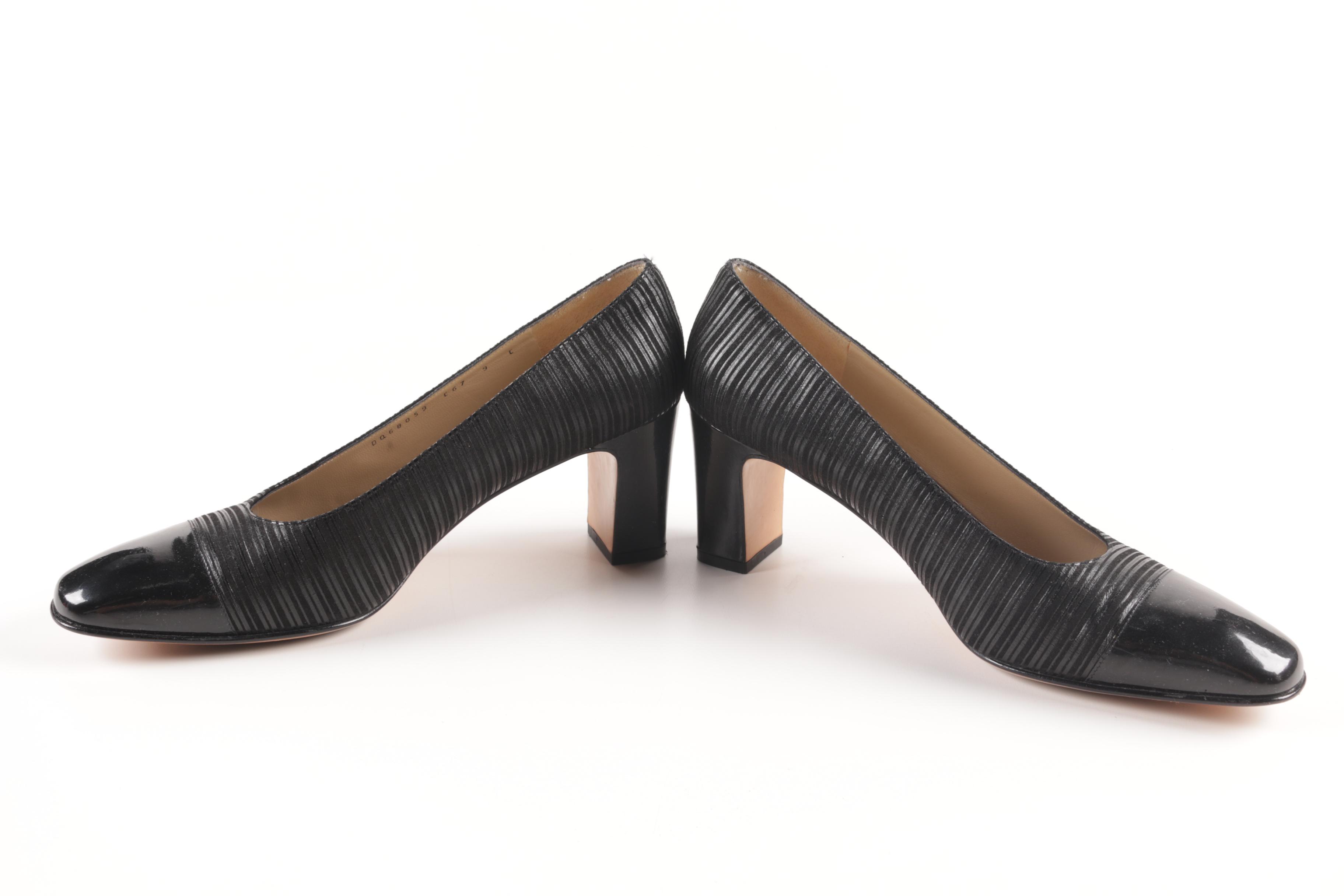 Vintage Salvatore Ferragamo Matching Handbag and High Heel Pumps