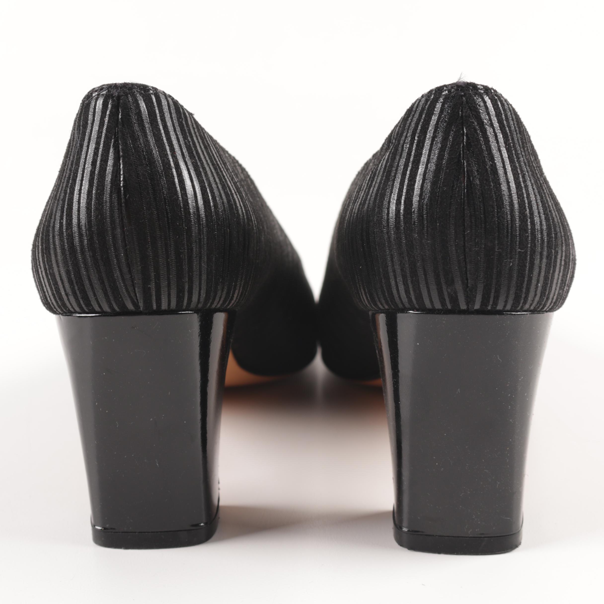 Vintage Salvatore Ferragamo Matching Handbag and High Heel Pumps