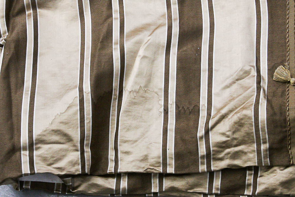 Custom Striped Silk Curtains