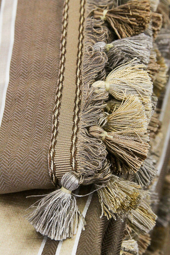 Custom Striped Silk Curtains