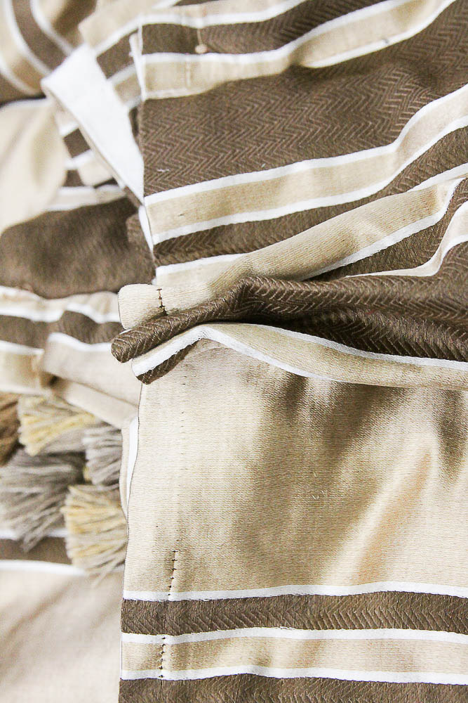 Custom Striped Silk Curtains