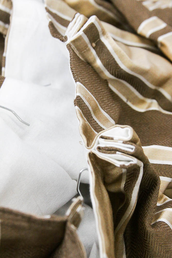 Custom Striped Silk Curtains