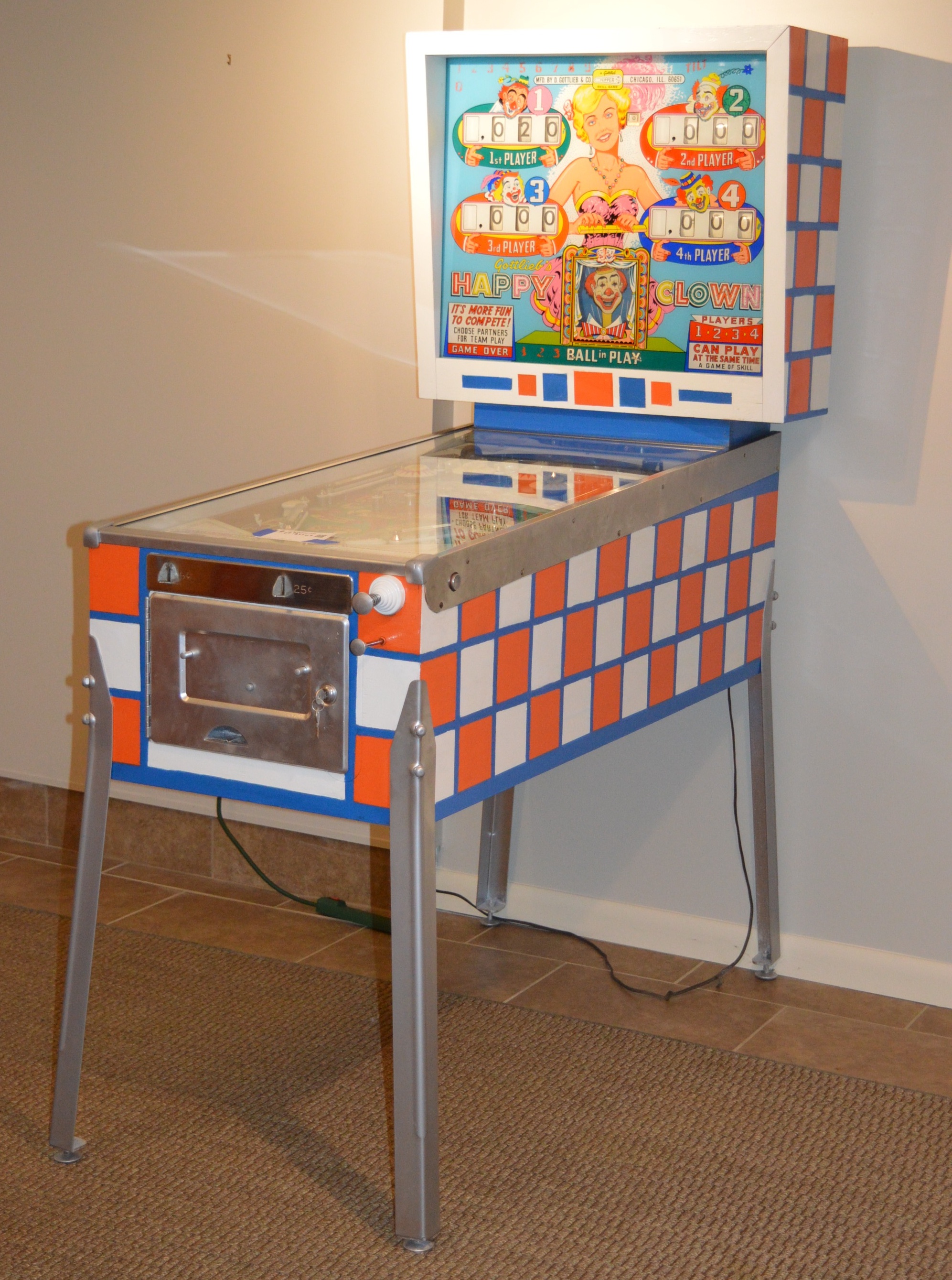 Original 1964 Gottlieb's "Happy Clown" Pinball Machine