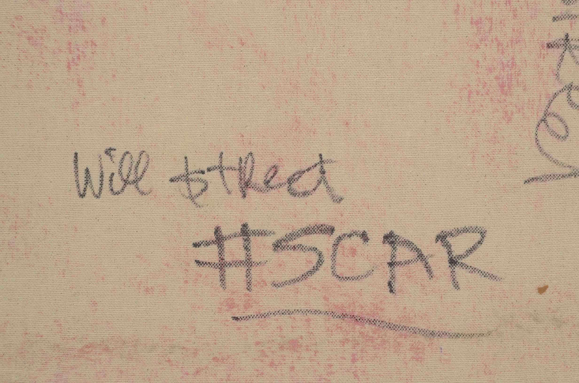 Will $treet Signed Acrylic Painting Monopoly Man with Gun