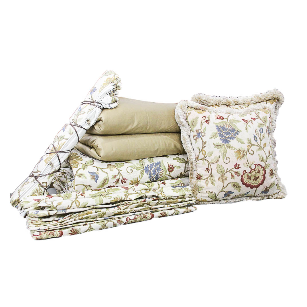 Custom Draperies and Matching Throw Pillows