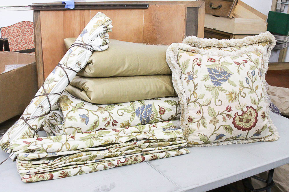 Custom Draperies and Matching Throw Pillows