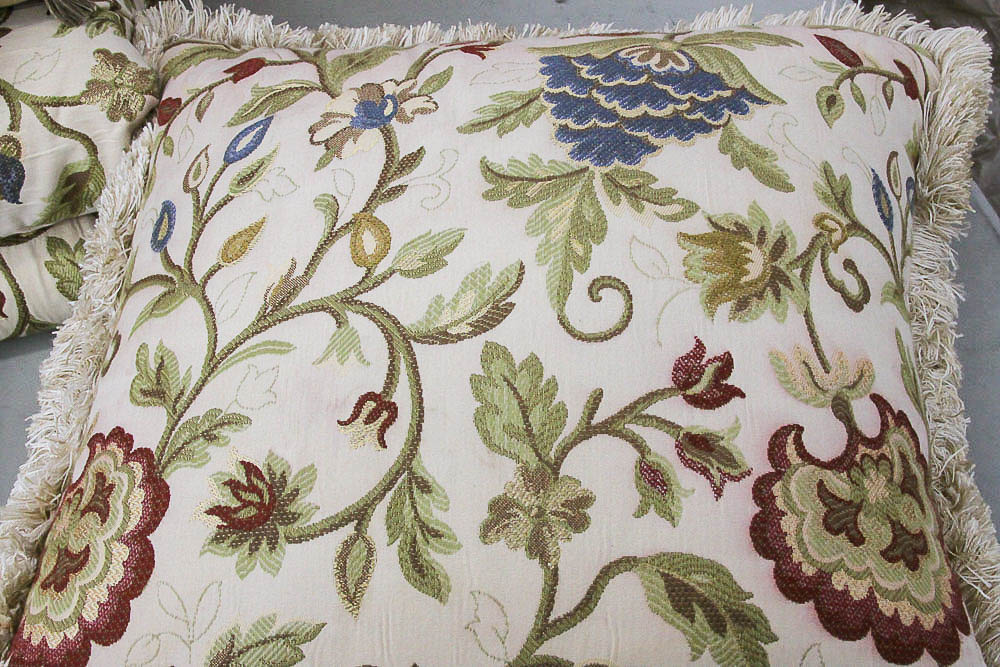 Custom Draperies and Matching Throw Pillows