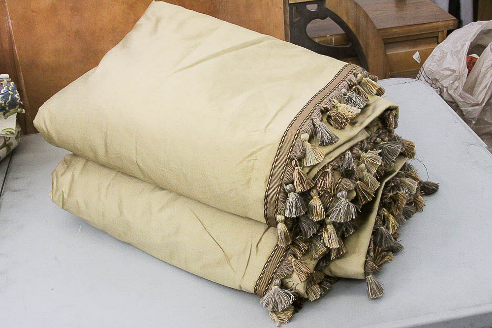 Custom Draperies and Matching Throw Pillows