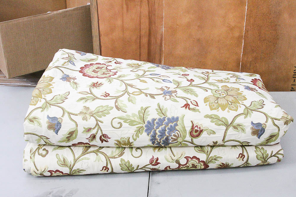 Custom Draperies and Matching Throw Pillows