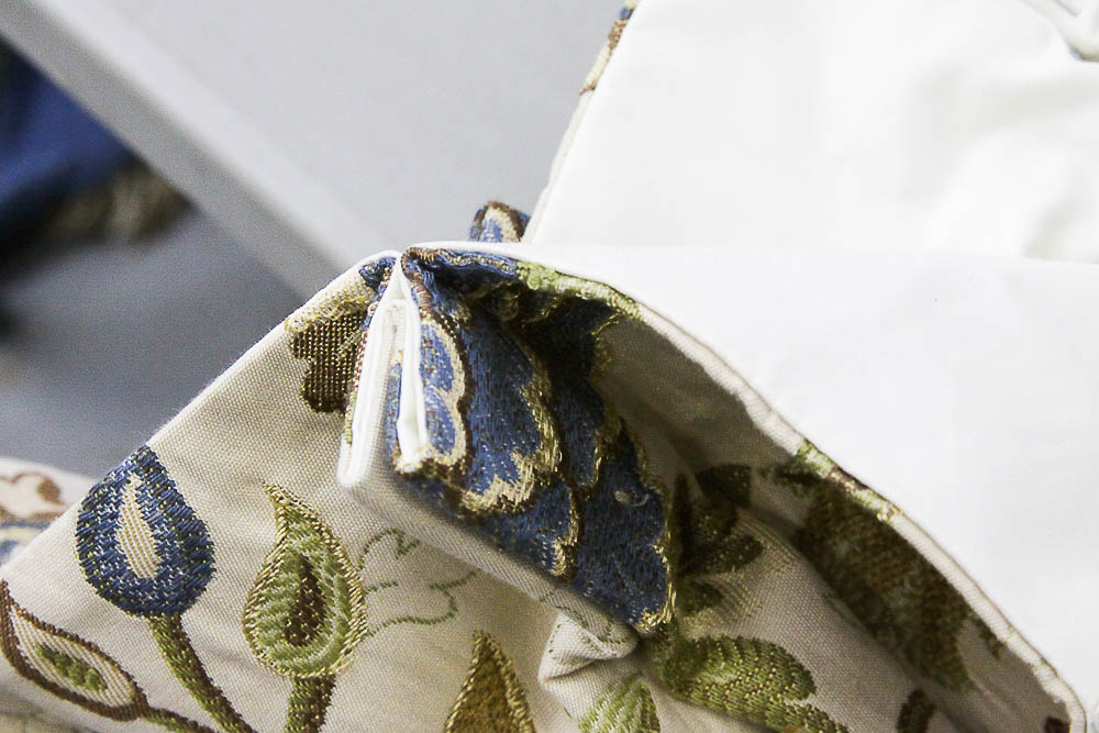 Custom Draperies and Matching Throw Pillows