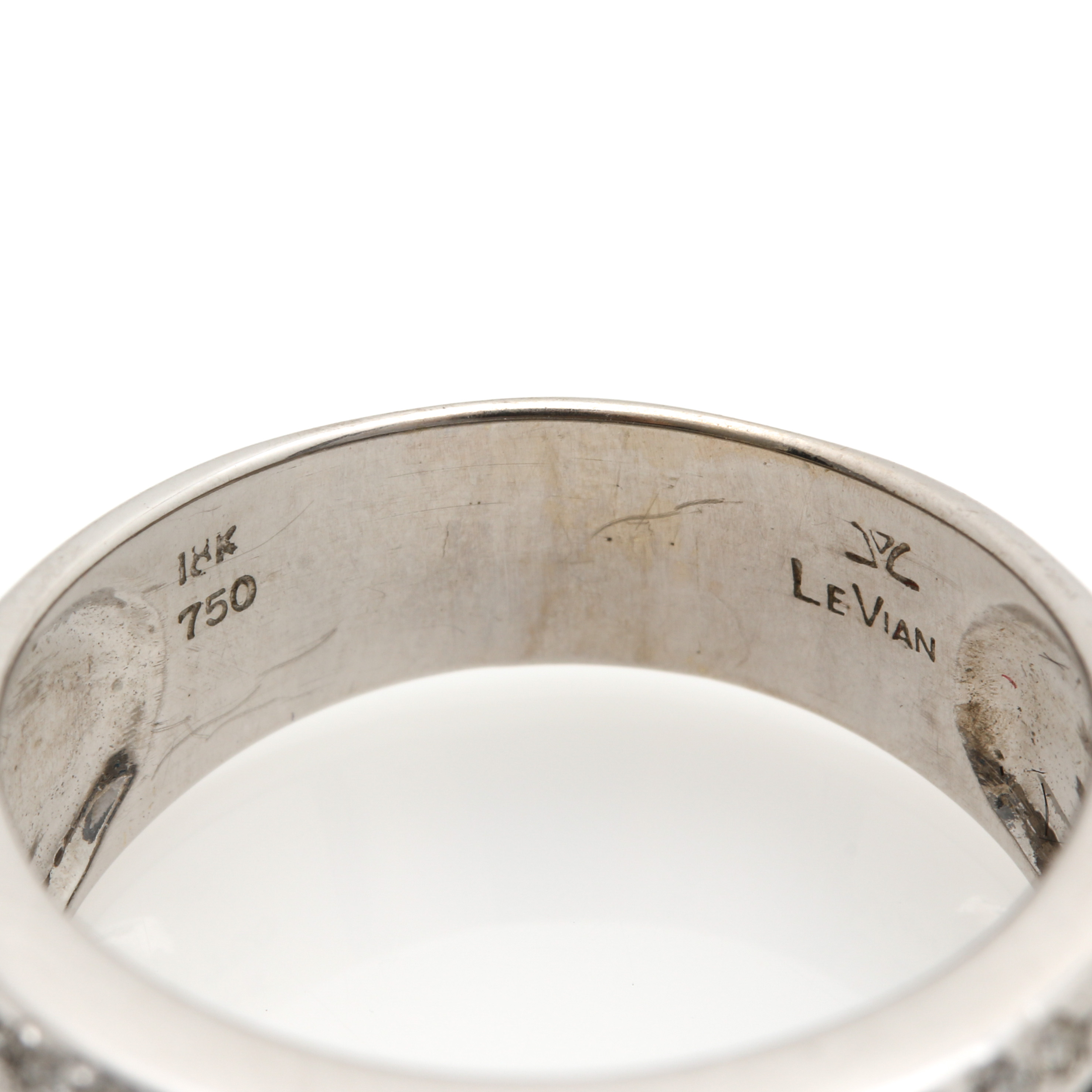 LeVian 18K White Gold Sapphire and Diamond Ring