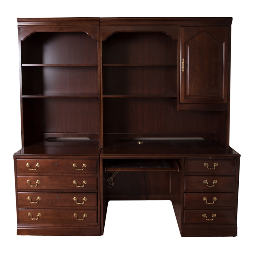 Hooker Furniture Executive Desk with Hutch