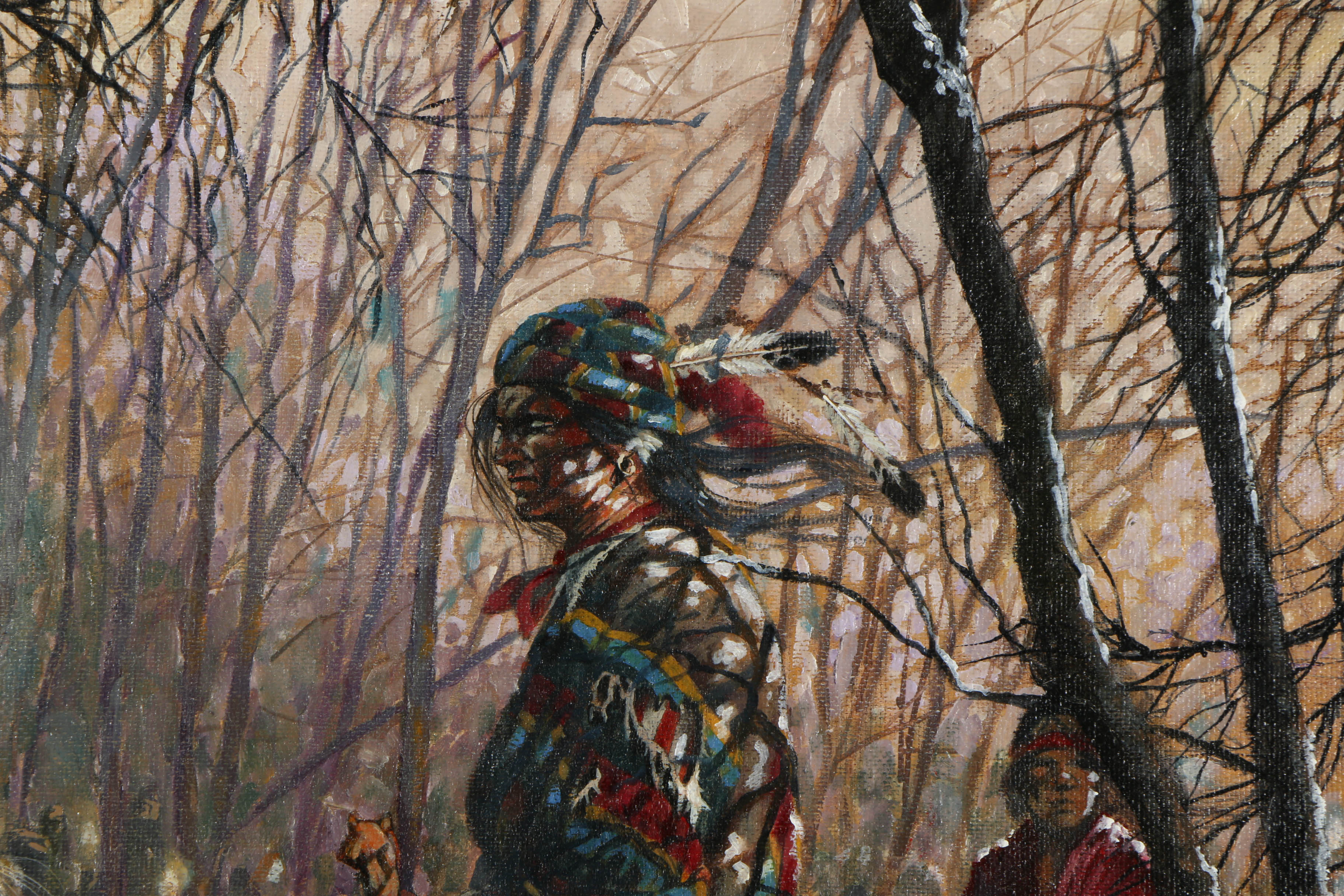 Talmadge Davis Oil Painting on Board "Mother's Tears"