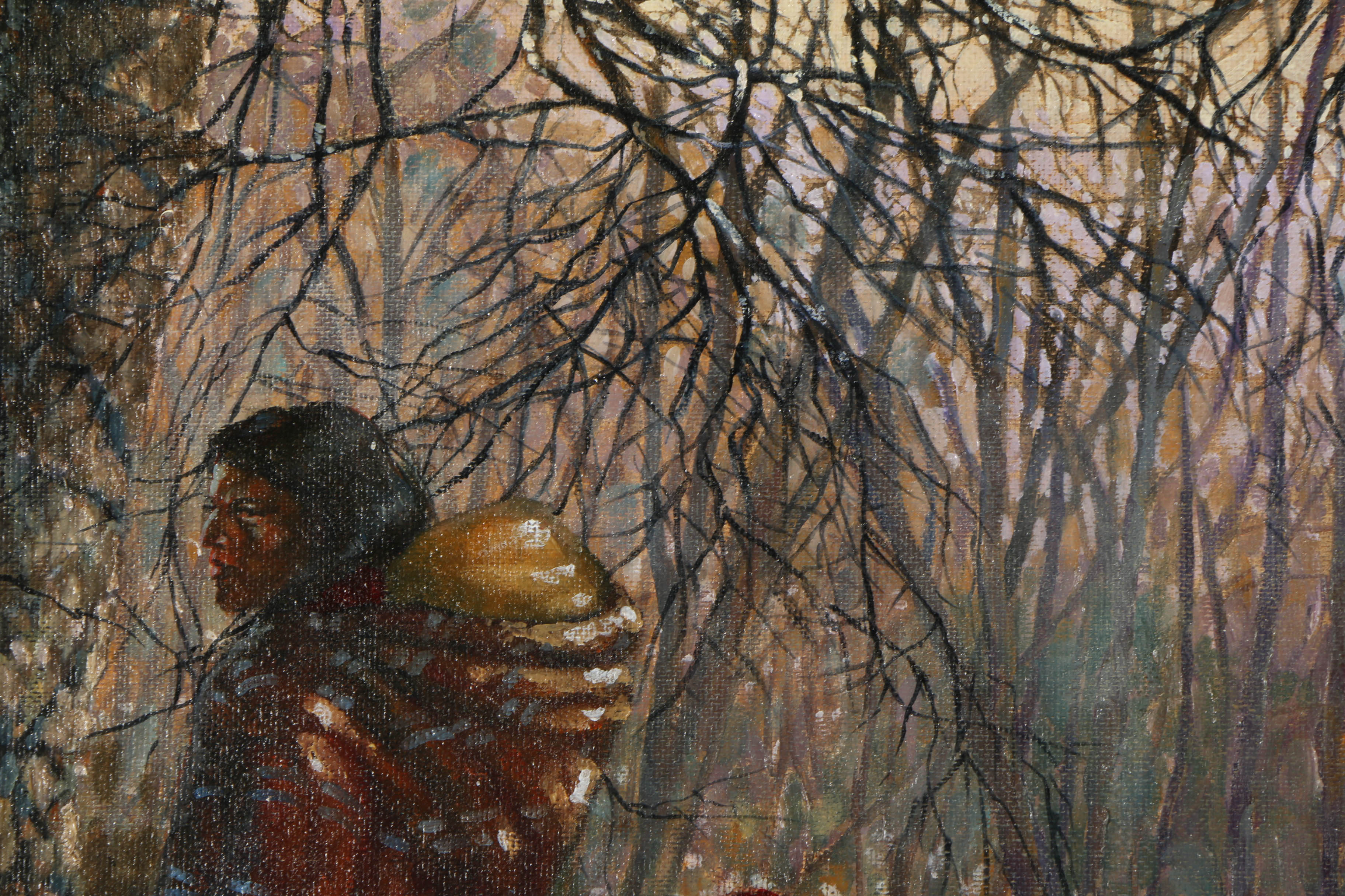 Talmadge Davis Oil Painting on Board "Mother's Tears"