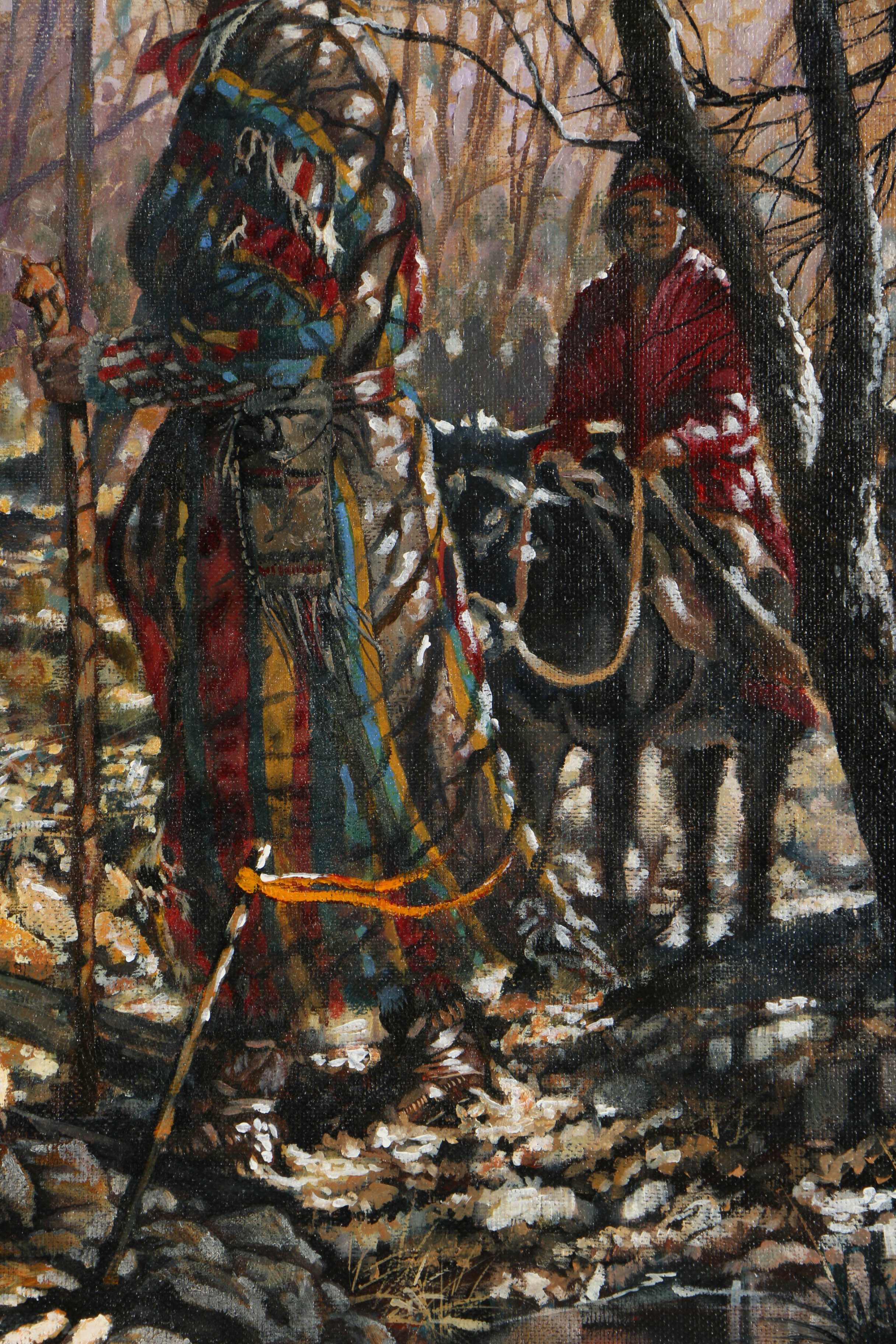 Talmadge Davis Oil Painting on Board "Mother's Tears"