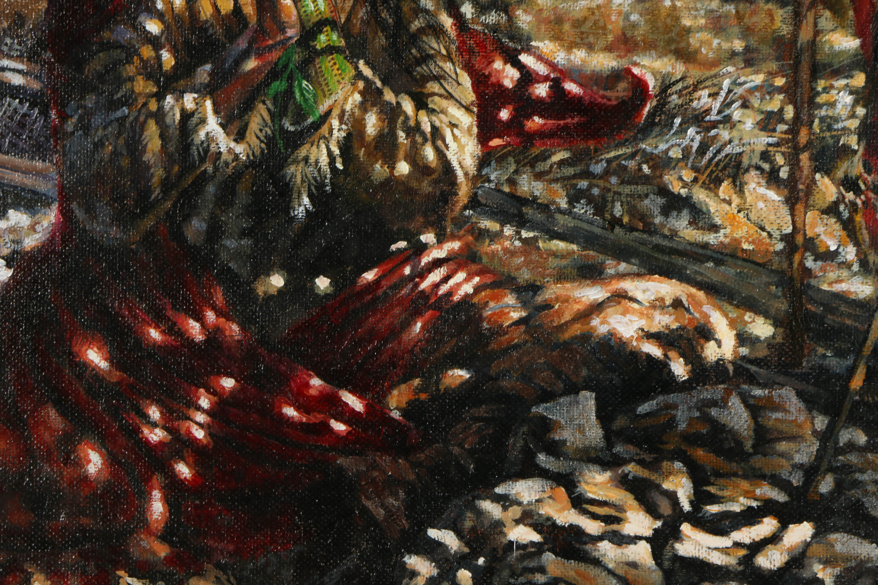 Talmadge Davis Oil Painting on Board "Mother's Tears"